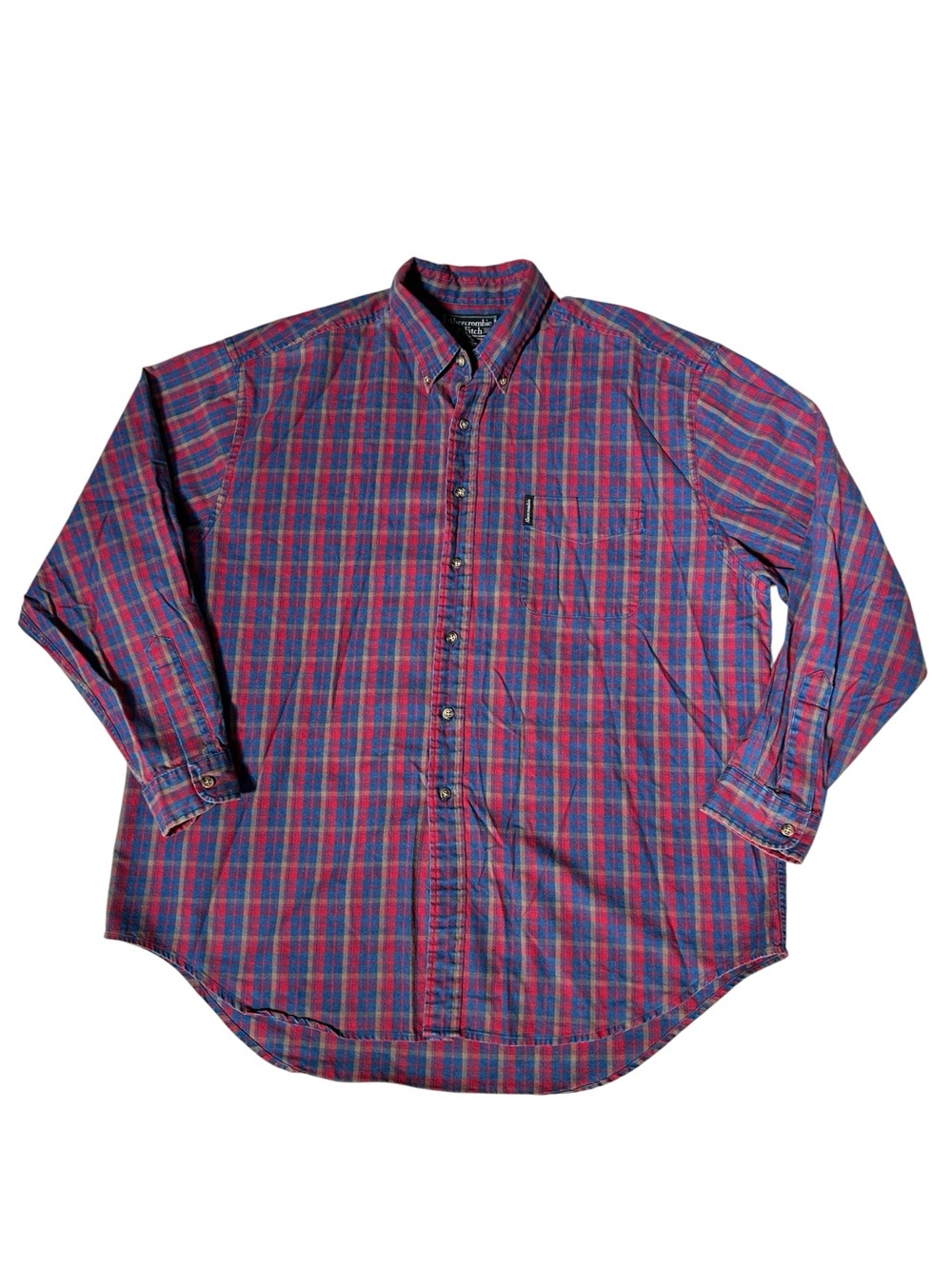 Vintage 90s Abercrombie & Fitch Reliable Outdoor Goods Plaid Flannel Shirt XL